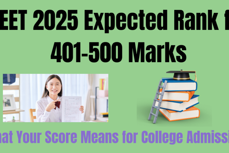 NEET 2025 Exam: Expected Rank for 401–500 Marks – What to Expect