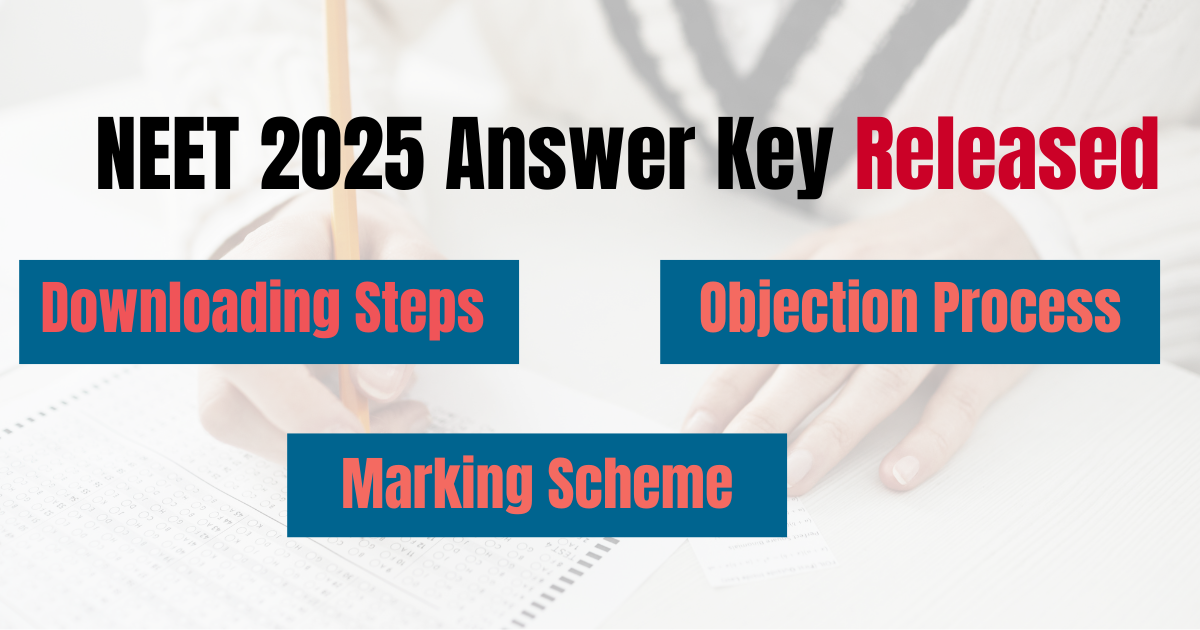 NEET Answer Key 2025 released by NTA @ neet.nta.nic.in